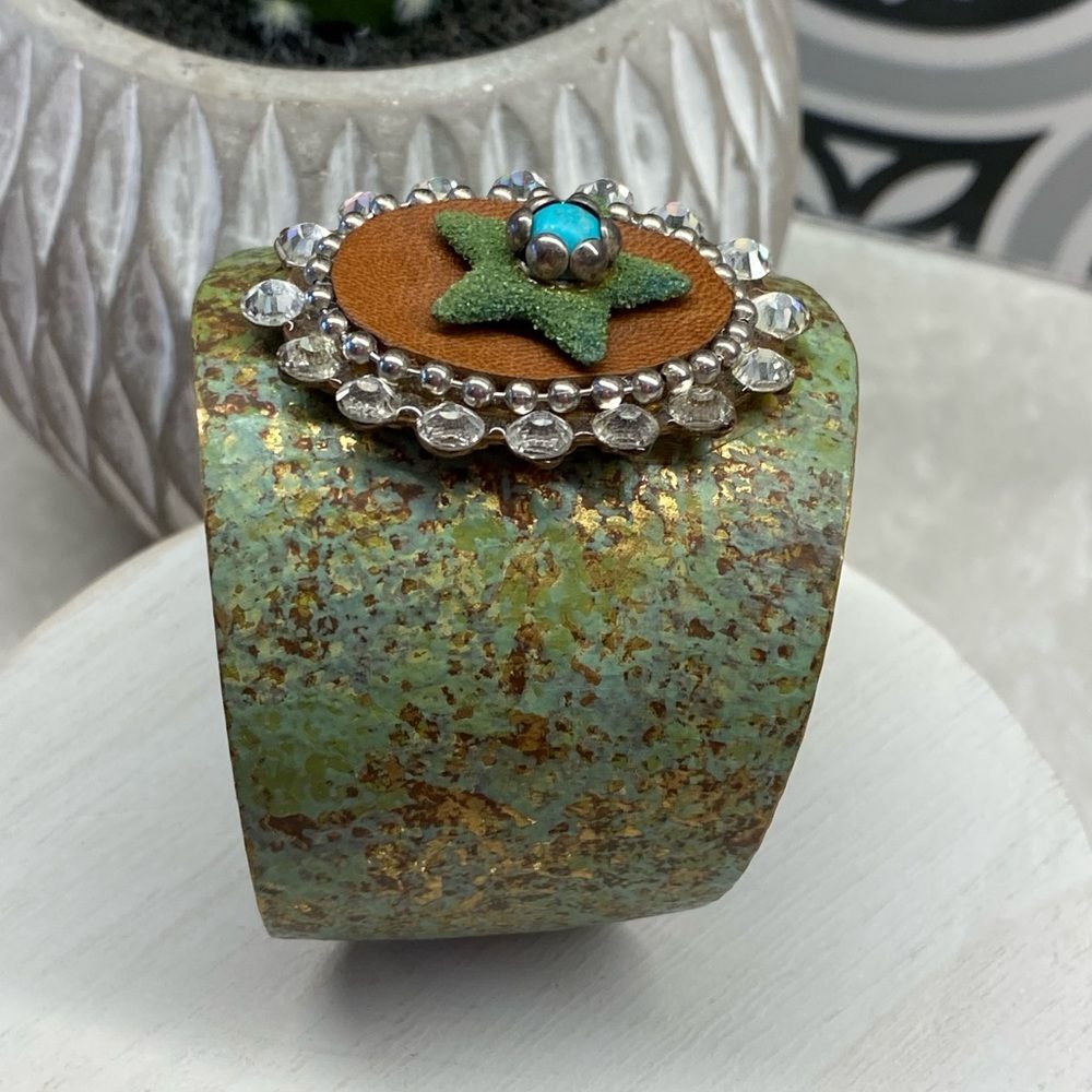 Rustic Metal Cuff Bracelet - Picture 5 of 6